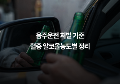 음주운전 혈중알코올농도 수치별 처벌 기준과 대응법은?
